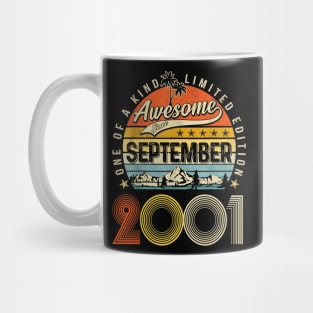 Awesome Since September 2001 Vintage 22nd Birthday Mug